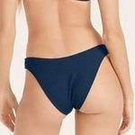 ANDIE J Crew Textured Curved Waist Cheeky High Leg Bikini Bottom M Olive Green #3019 Photo 4