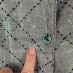 Handmade Nadya Linen Beaded Reversible Artsy Art To Wear Jacket Large Whimsical Photo 11