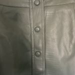 Lulus Most Fab Grey Vegan Leather Button-Front Mini Skirt. LARGE Photo 1