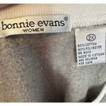 Bonnie Evans Gray Floral Embroidered Button Sweatshirt Women’s 2X Cozy Casual Photo 5
