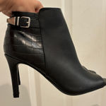 Unisa NWOT  Black Peep Toe Ankle Booties Photo 0