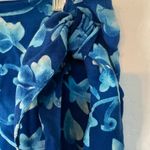 Hillard & Hanson blue floral wrap skirt size large Photo 4
