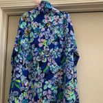 Lilly Pulitzer  Blue Grotto Twilight Tropics Floral 
Popover Jacket Small New NWT Photo 3