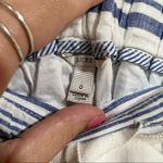 J.Crew  Boardwalk Linen Skirt Blue White Striped Nautical Pockets Mini Photo 6