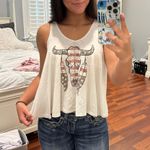 Cow Skull Flowy Tank Size XS Photo 0