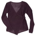 Betabrand Microclimate Knit Office Wrap Plum Sweater Photo 2