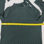 Mignon Doo Women's High Neck Tie Back Blouse Button Up Back Green Long Sleeve S Photo 7