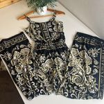 eci jumpsuit. Size XS. Light and airy. Black and yellow. Long length. Black Photo 0