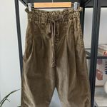 Free People  Margate Dried Rosemary Green Corduroy Slouchy High Rise Pants XS Photo 3
