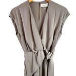 M.M. Lafleur The Monique Wrap Dress in Taupe Size 2 Neutral Career Office Brown Photo 4