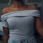 One Love Clothing Grey Off The Shoulder Body Suit  Photo 0