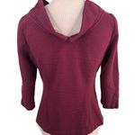 Boden Purple 3/4 Sleeve Shawl Collar Textured Pattern Pullover Sweater Size 4P Photo 3
