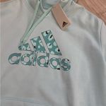 Adidas NWT Women’s Halo Mint Animal Long Sleeve Fleece Hoodie Sweatshirt | M Photo 2
