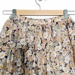 NWT Laurella Tiered Pastel Daisies Spring Ruffled Mini Skirt Women’s Size S/M Green Photo 4