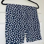 LuLaRoe Medium Biker Shorts • Americana Collection • Navy w/White Flowers • NWT Photo 5