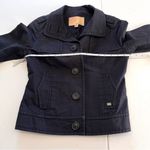 Ted Baker  Womens Navy Blue Collared Button Up Pockets Jacket Ted Size 1 US SMALL Photo 7