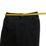 Larry Levine Larry Levine Stretch Pencil Skirt Black Buckle Size 12 Classic Work Minimalist Photo 8