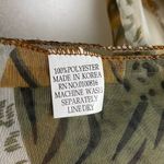 VINTAGE Animal Print Patchwork Sheer Scarf Wrap Chic Classy Formal Flowy Green Photo 3