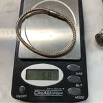 Sterling Silver Braided Woven Bangle Bracelet 925 Rci Turkey Push Clasp Photo 7