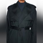 SKIMS  Boyfriend Fleece Oversized Trench Coat Onyx Black Size Small NWT Photo 8
