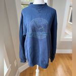 Eddie Bauer Vintage Navy Blue Duck Logo Mockneck Cotton Sweatshirt Size Medium Photo 6