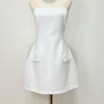 Heiress Beverly Hills Strapless A Line Pocket Mini Dress White XL Bridal Chic Photo 5