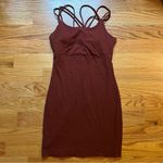 Athleta hyper focused bra dress in powervita in dried cinnamon brown size small Photo 3