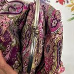 Vera Bradley Eloise Very Berry Paisley Floral Quilted Kiss Lock Shoulder toteBag Photo 5