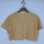 Alphalete Cropped Tee Shirt Womens Large Beige Logo Cotton Stretch Everyday Wear Photo 4