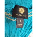 JM Collection ‎ Palazzo Pants Wide Leg Smocked Waist Teal Blue Size S Photo 2
