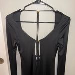 Oh Polly Black Mini Dress Size 4 Long Sleeve Flared Cuffs Photo 2