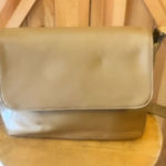 Charter Club  Handbag Tan Smooth Leather Messenger Saddle Purse Shoulder Bag. Photo 0