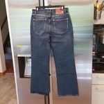 ANINE BING ππ Kaia Jean 90s High Rise Straight Leg Wide Flare Blue Denim 28 NWT Photo 12