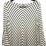 Chico's Chico’s Women’s White Black Bias Bell Sleeve Shift Dress Size 1 (8/10) Photo 4