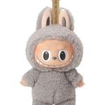 Pop Mart The Monsters Exciting Macaron Sesame Labubu Vinyl Pendant Keychain Gray Photo 0