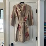 Anthropologie  Lilka Hooded Tie Front Long Line Sweater Size Small Photo 5