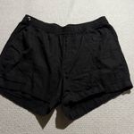 Old Navy  Black Pull On High Rise Linen Blend Casual Shorts Size Large EUC Photo 0