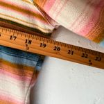 Eddie Bauer Eddie‎ Bauer Fleece Pullover Striped Quarter Zip Pink Blue Brown Western Aztec Photo 3