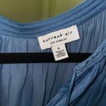 Current Air Blue Flutter Sleeve Blouse with Pleated Design Photo 2