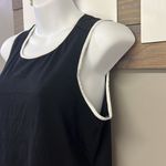 Kate Spade Black and Cream Peplum Tank Shell with Keyhole and Back Bow- Medium Photo 2