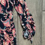 Dress Barn  Ruffled Pink and Black 3/4 Sleeve Blouse Photo 2