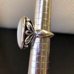 Sterling Silver ANN KING Mother of Pearl Cabochon Cut Out Ring Sz 6 NWOT Photo 11