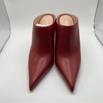 Michael Kors NWB  Halle Leather Mule Pump size 7M red gold heel Photo 4