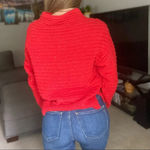 COURT & ROWE Red Mock Neck Sweater with Polka Dots Small NWT Photo 2