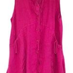 COMPLETO Lino by Arthurio Pink Sleeveless Linen Tunic Vest 100% Linen Size Large Photo 0
