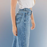 American Eagle  Super High Rise Baggy Wide Leg Blue Jeans 6R Slouchy Relaxed Photo 0