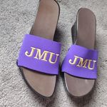 A Onesole JMU James Madison University Wedge Sandals SIZE 9 Purple Photo 3
