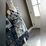 Simply Vera by Vera Wang Blue Watercolor Handkerchief Hem Surplice Dress Size XS Photo 3