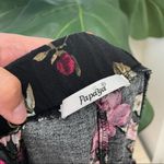 Papaya Floral Tie Waist Pants Black Photo 9