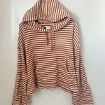 Roxy  Slub Knit Wide Cuff Striped Cotton Blend Pullover Beachy Surf Coastal XL Photo 0